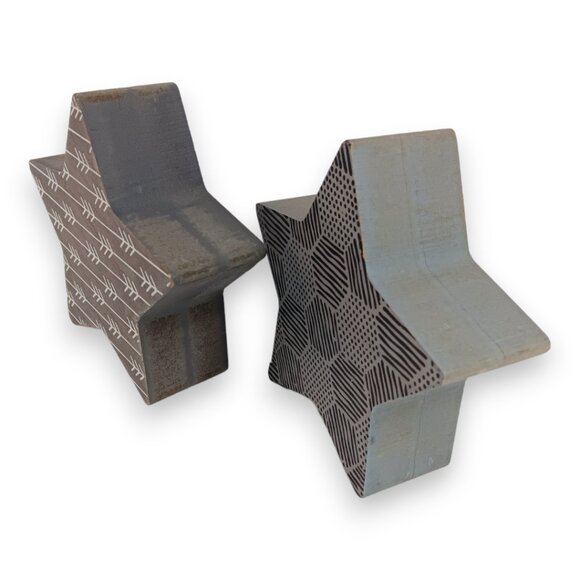 Star Wooden Decor–Wall, Table, Shelf- Gray- Arrows-Parties-Gatherings-Holiday - Picture 6 of 9